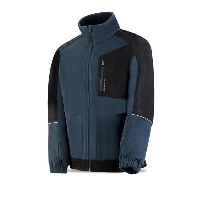 Chaqueta polar modelo VIRACOCHA. Azul arino/Negro 325 gr.