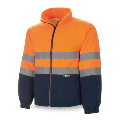 Chaqueta Polar Alta visibilidad naranja/azul marino 280 gr.
