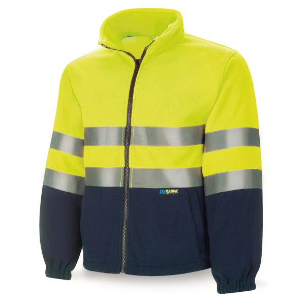 Chaqueta Polar Alta visibilidad amarillo/azul marino 280 gr. X