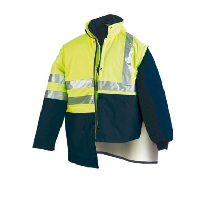 Parka Alta visibilidad. Triple uso amarillo/azul marino 560 gr.