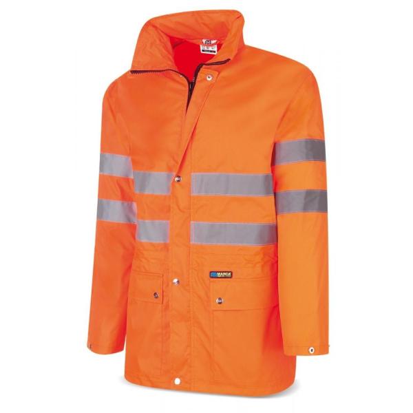 Chaqueta Alta Visibilidad naranja poliéster 140 g.