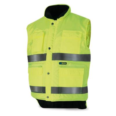 Chaleco Alta Visibilidad acolchado. ultibolsillos 450 gr.