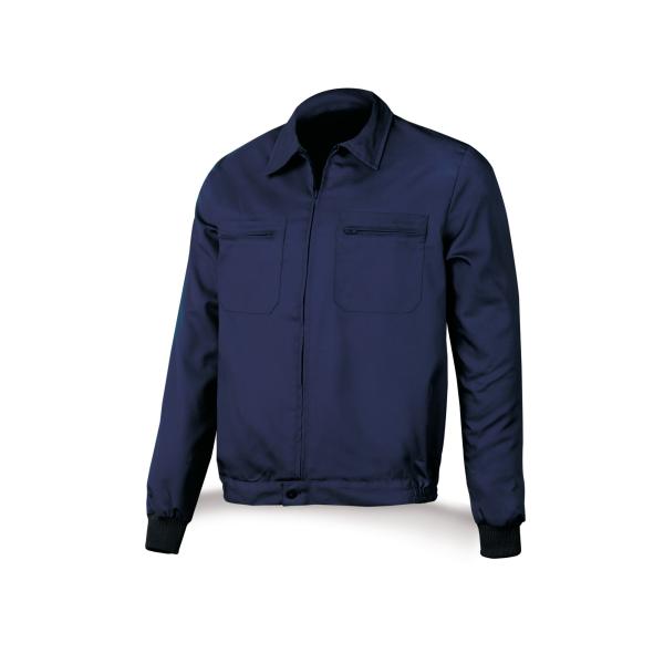 Chaqueta azul marino poliéster/algodón 200 g. 48