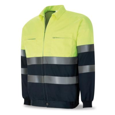 Chaqueta bicolor de alta visibilidad poliéster/algodón 200 g. 48
