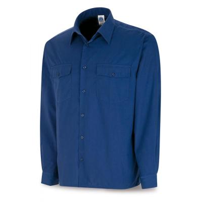 Camisa azulina algodón 125 gr. anga larga 3738
