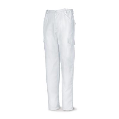 Pantalón blanco poliéster/algodón 200 g. ultibolsillos. 38