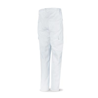 Pantalón blanco poliéster/algodón 200 g. ultibolsillos. 38