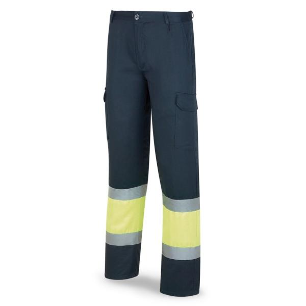 Pantalón bicolor de alta visibilidad poliéster/algodón 430 g. acolchado 38