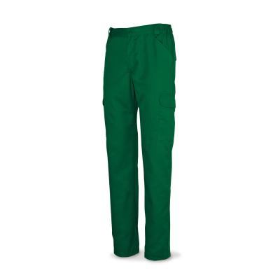 Pantalón verde poliéster/algodón 200 g. ultibolsillos. 38
