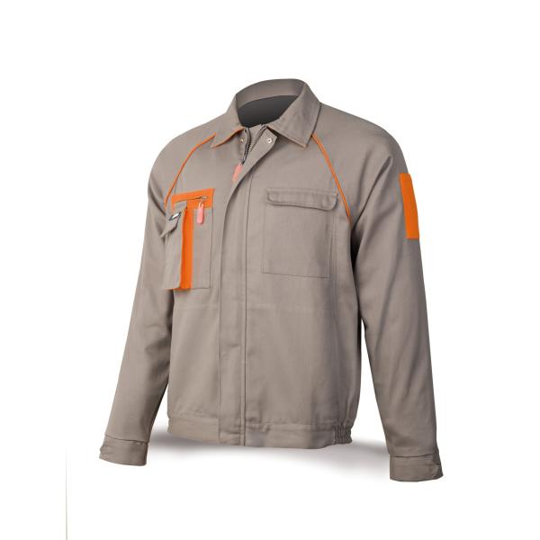 Chaqueta gris en Algodón de 270 g. 48