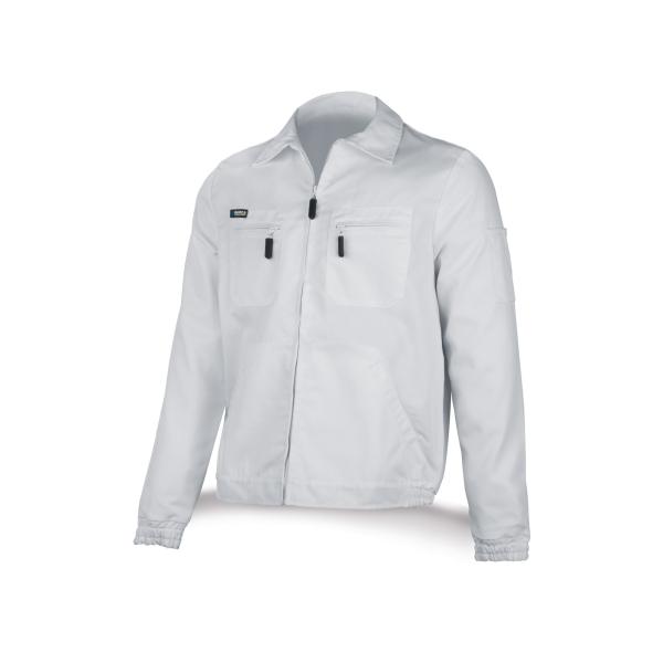 Chaqueta blanca poliéster/algodón de 245 g. 48