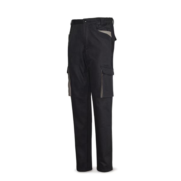 Pantalón negro en Algodón de 270 g. ultibolsillos 36