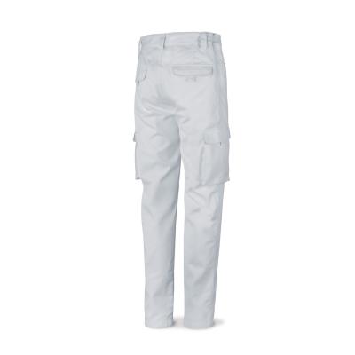 Pantalón blanco poliester/algodón de 245 g. ultibolsillo 36