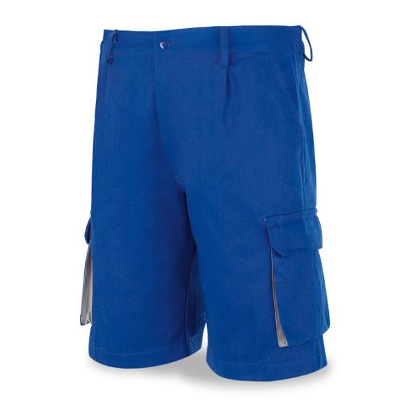 Bermuda azulina algodón de 245 g. ultibolsillo. 3840