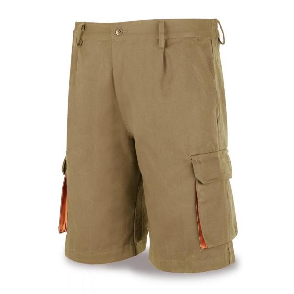 Bermuda beige algodón de 245 g. ultibolsillos 3840