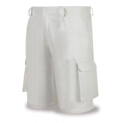 Bermuda blanca algodón de 245 g. ultibolsillos 3840