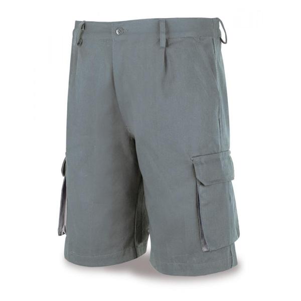 Bermuda gris algodón de 245 g. ultibolsillos 3840