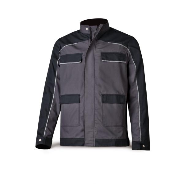 Chaqueta CANVA gris/negro poliéster/algodón 245 gr. 4850