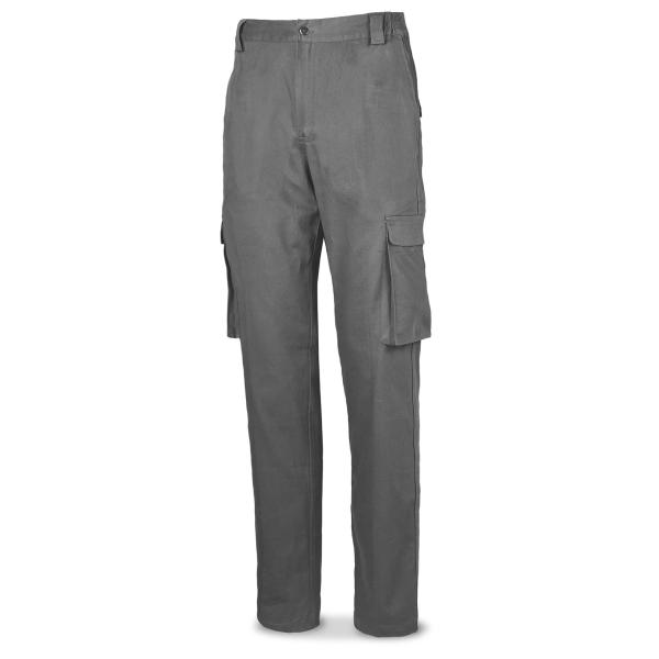 Pantalón TRETCH gris algodón 240 gr. ultibolsillo. 36
