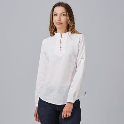 CAMISA MUJER FALSO LINO FLORA
