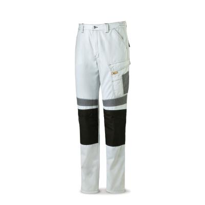 Pantalón CANVA blanco/gris poliéster/algodón 245 g. ultibolsillos 3840