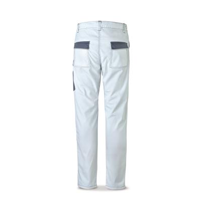 Pantalón CANVA blanco/gris poliéster/algodón 245 g. ultibolsillos 3840
