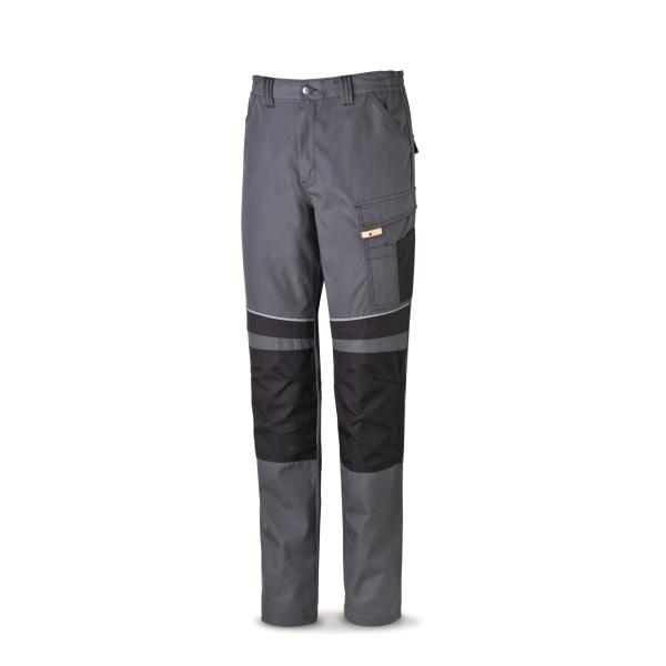 Pantalón CANVA gris/negro poliéster/algodón 245 g. ultibolsillos 4648