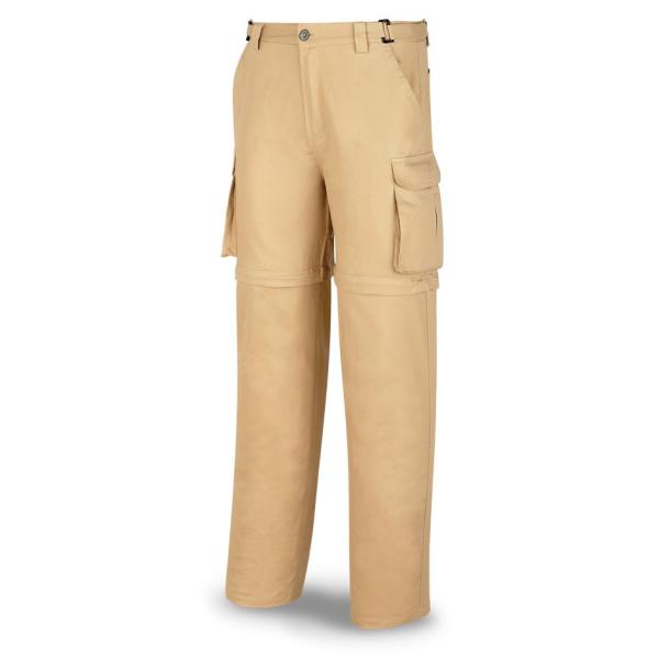 Pantalón DEONTABE beige algodón 200 gr. ultibolsillos 3840