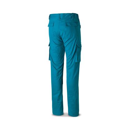 Pantalón TRETCH Pro eries azul eléctrico algodón. 220 gr. ultibolsillos 34