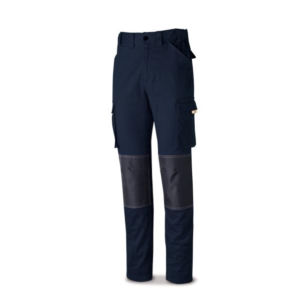 Pantalón TRETCH Pro eries azul marino algodón. 220 gr. ultibolsillos 34