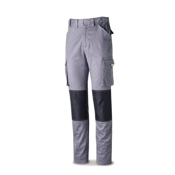 Pantalón TRETCH Pro eries gris algodón. 220 gr. ultibolsillos 34
