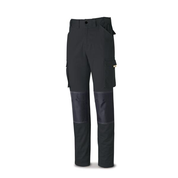 Pantalón TRETCH Pro eries negro algodón. 220 gr. ultibolsillos 34