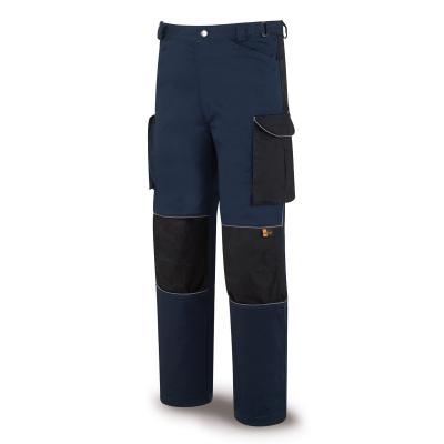 Pantalón FIRT INE azul marino/negro poliéster/algodón 245 gr. ultibolsillos 3840