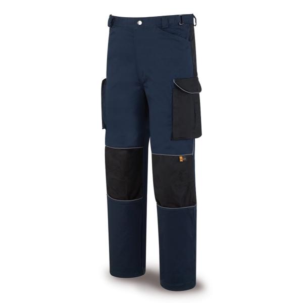 Pantalón FIRT INE azul marino/negro poliéster/algodón 245 gr. ultibolsillos 3840