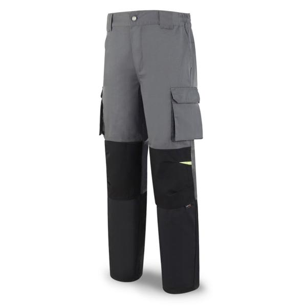 Pantalón FIRT INE gris/negro poliéster/algodón 245 gr. ultibolsillos 3840