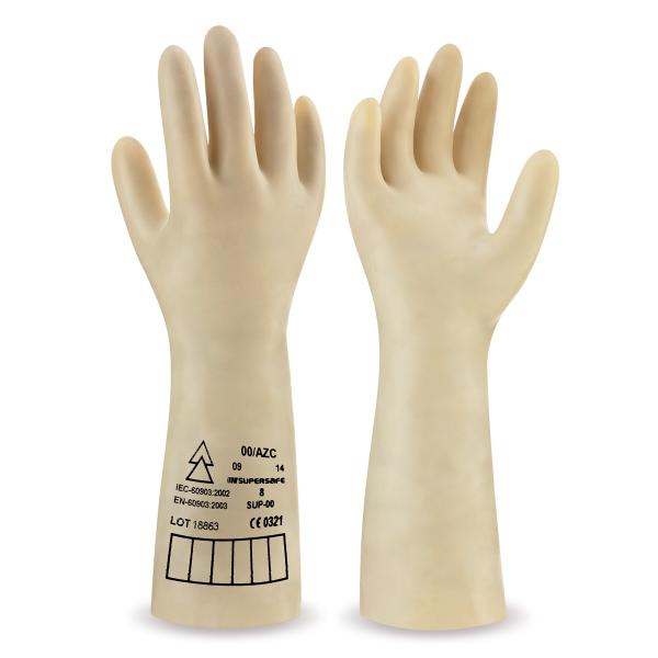 Guantes de látex natural sin soporte para trabajos eléctricos. CAE 0 - 1000V. upersafe GP. 8