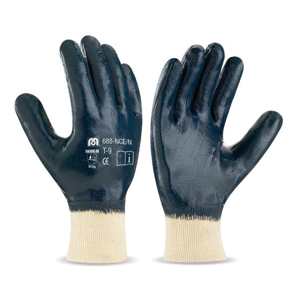 Dorso cubierto. Guante Nitrilo con soporte de punto de algodón, puño elástico y forro interior. 7