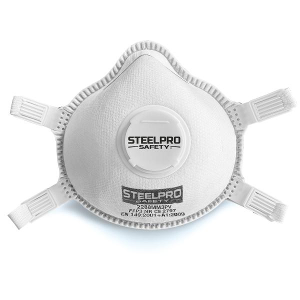 ascarilla desechable FFP3 con válvula de exhalación.