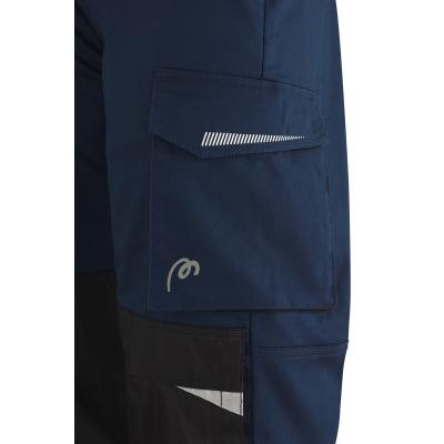 Pantalón PRO ERIE tretch azul marino/negro poliéster/algodón 245 gr. 3840