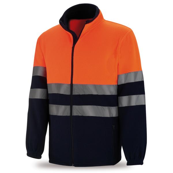Chaqueta Polar Alta Visibilidad naranja/azul marino 280 gr. X