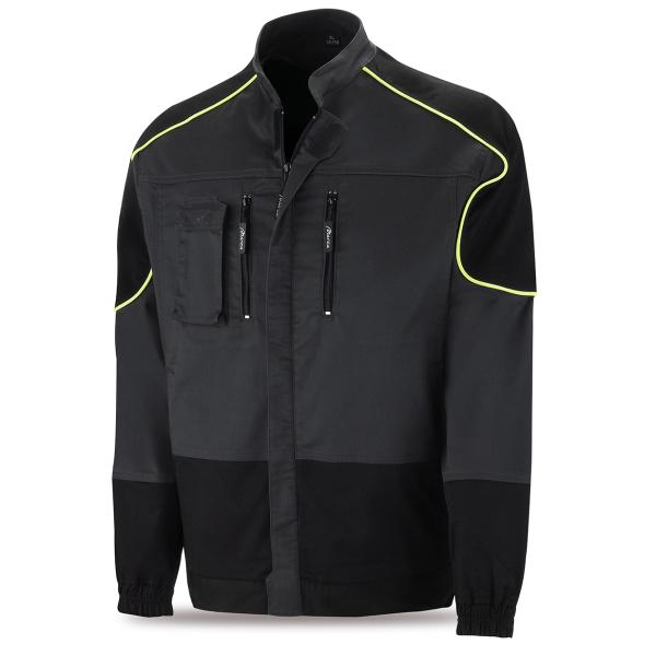 Chaqueta PRO ERIE tretch gris/negro poliéster/algodón 245 gr. 4850
