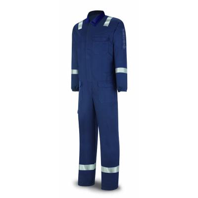 Buzo IGNÍFUGO y ANTIETÁTICO multinorma con cintas reflectantes. Algodón 260 gr. 4850