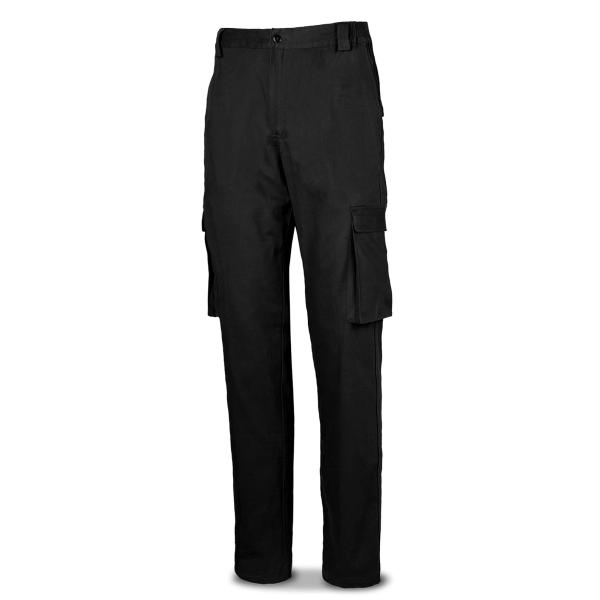 Pantalón TRETCH negro algodón 240 gr. ultibolsillo. 34