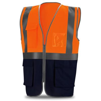 Chaleco Alta Visibilidad de punto bicolor. ultibolsillos 120 gr.