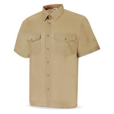 Camisa beige poliéster/algodón 95 gr. anga corta 4546