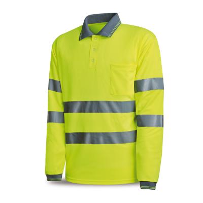 Polo Alta visibilidad de 150 gr. anga larga. Color amarillo