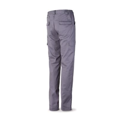 Pantalón gris algodón 200 g. ultibolsillos. 38