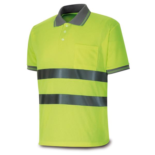Polo Alta visibilidad de 150 gr. anga Corta. Color amarillo