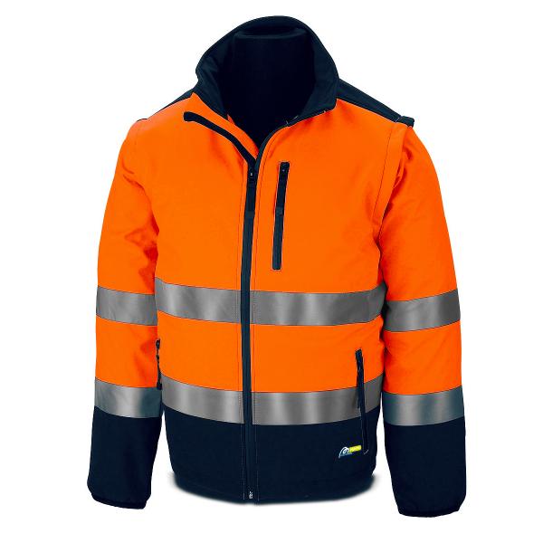Cazadora OFTHE Alta Visibilidad bicolor. angas desmontables 310 gr