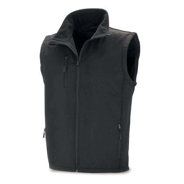 Chaleco oftshell doble lámina. Negro 280 gr.